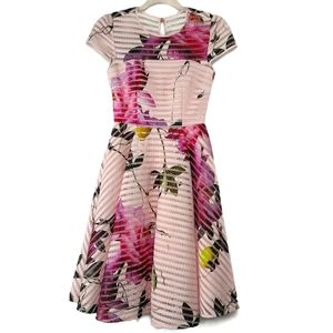 Ted Baker Circle Cage Dress Size 0 Floral